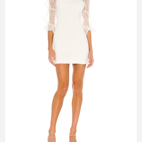 Amanda Uprichard- Tia Dress in Ivory Woman’s size L - Picture 7 of 11